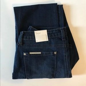Ellen Tracy Dark Blue Straight Jeans Size 8